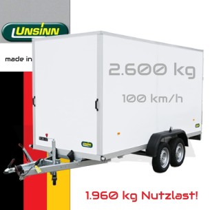 UNSINN-Unique-2600-Tandem-Kofferanhaenger-UKU-421719-26-14-Doppeltuer-4.26×1.75×1.94m