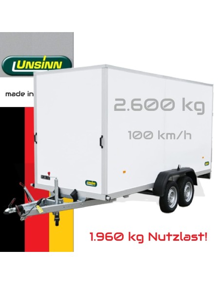 UNSINN-Unique-2600-Tandem-Kofferanhaenger-UKU-421719-26-14-Doppeltuer-4.26×1.75×1.94m