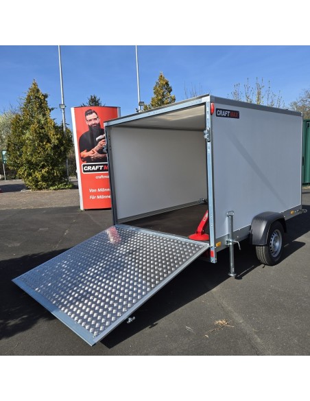 CRAFTMAX-Kofferanhaenger-1300-mit-Rampe-2.55×1.87x1.54m-gebremst-1