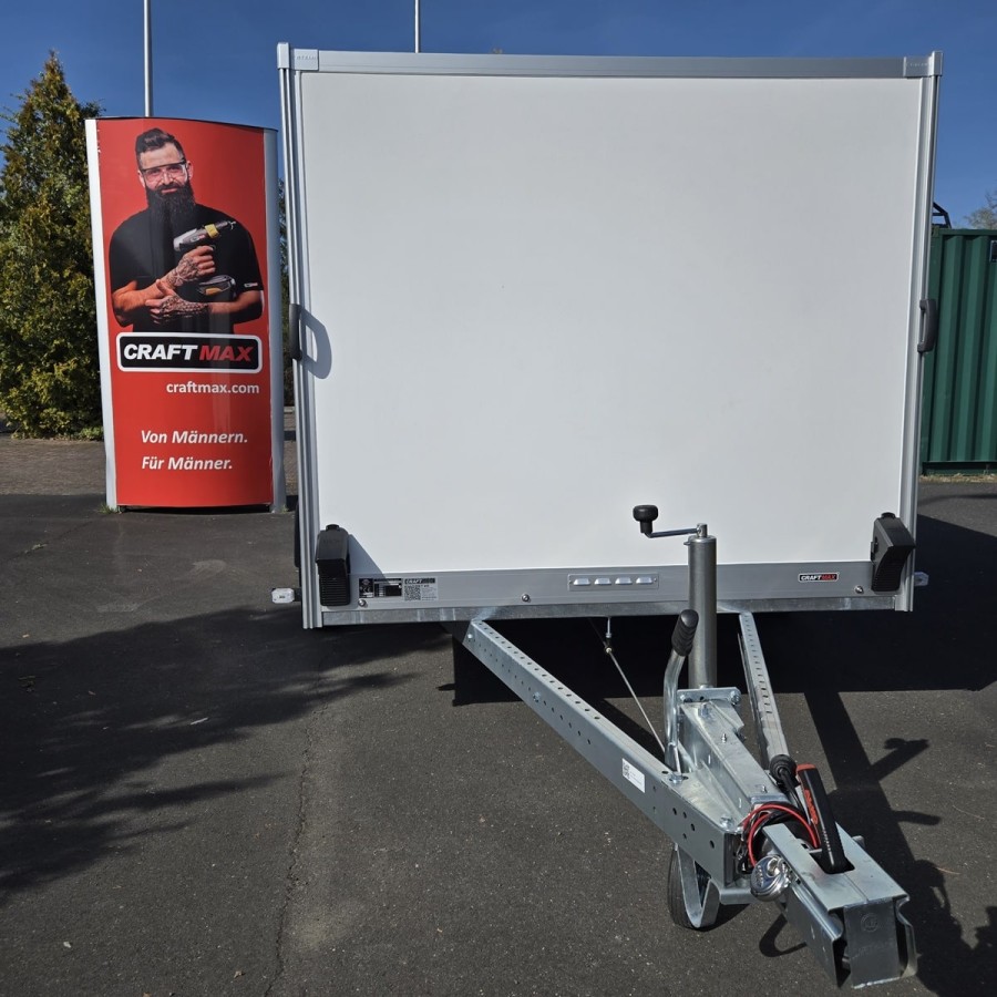 CRAFTMAX-Kofferanhaenger-1300-mit-Rampe-2.55×1.87x1.54m-gebremst-6