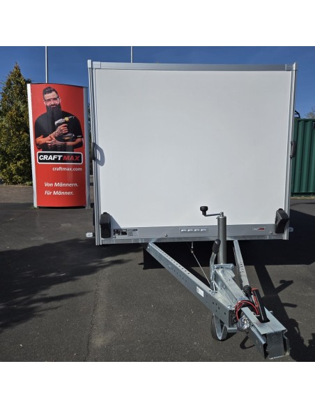 CRAFTMAX-Kofferanhaenger-1300-mit-Rampe-2.55×1.87x1.54m-gebremst-6