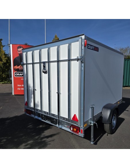 CRAFTMAX-Kofferanhaenger-1300-mit-Rampe-2.55×1.87x1.54m-gebremst-8