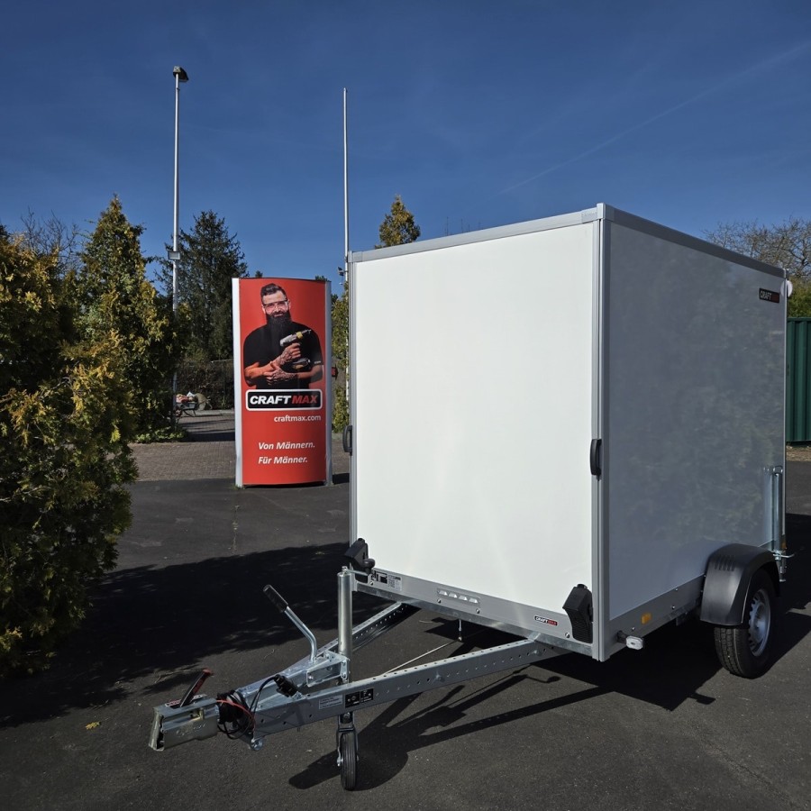 CRAFTMAX-Kofferanhaenger-1300-mit-Rampe-1300kg-2.55×1.57x1.84m-GFK-Oberflaeche-gebremst-6
