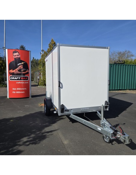 CRAFTMAX-Kofferanhaenger-1300-mit-Rampe-1300kg-2.55×1.57x1.84m-GFK-Oberflaeche-gebremst-7