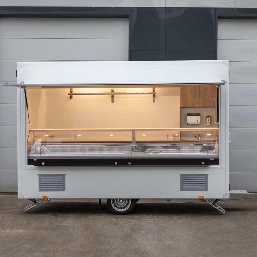 CRAFTMAX®-Verkaufsanhaenger-Kuehlthekenanhaenger-1500-mit-Thermo-Sandwichpanelen-seitlicher-Verkaufsklappe-Kurbelstuetzen-Elektr