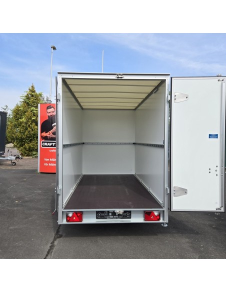 CRAFTMAX-1400-Kofferanhaenger-Doppeltuer-3.05×1.57×1.94m-Unique-Sandwich-GFK-Oberflaeche-Innenleuchte-Stuetzen-100kmh-7