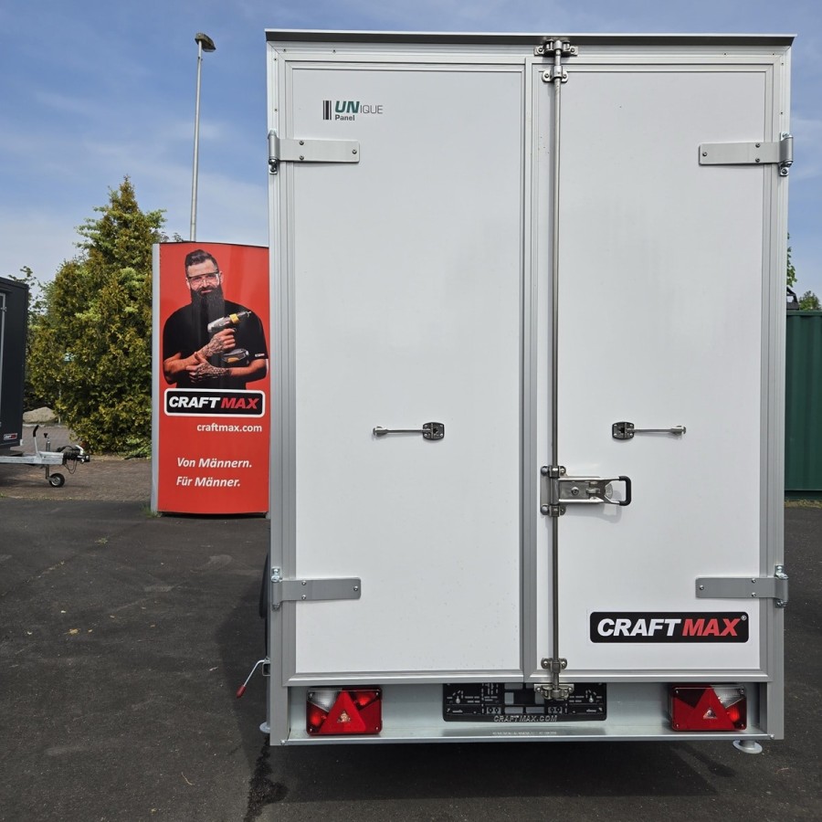 CRAFTMAX-1400-Kofferanhaenger-Doppeltuer-3.05×1.57×1.94m-Unique-Sandwich-GFK-Oberflaeche-Innenleuchte-Stuetzen-100kmh-5