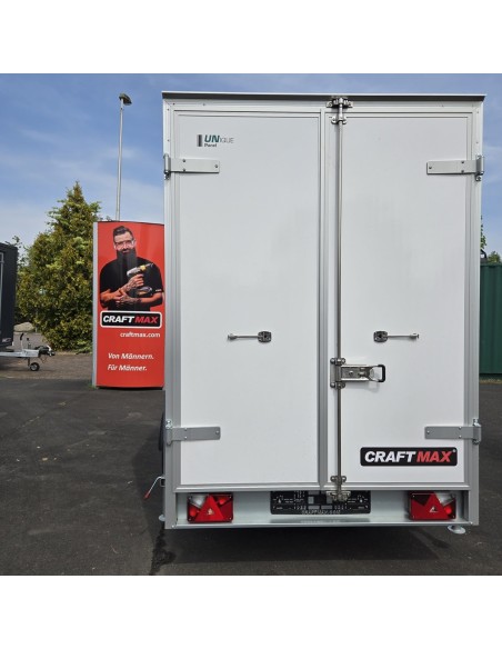 CRAFTMAX-1400-Kofferanhaenger-Doppeltuer-3.05×1.57×1.94m-Unique-Sandwich-GFK-Oberflaeche-Innenleuchte-Stuetzen-100kmh-5