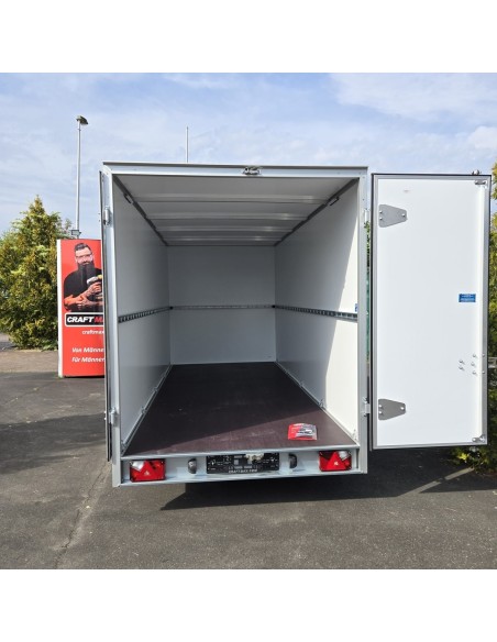 CRAFTMAX-2600-Tandem-Kofferanhaenger-Doppeltuer-4.26×1.75×1.94m-Unique-Sandwich-GFK-Oberflaeche-Innenleuchte-Stuetzen-100kmh-8