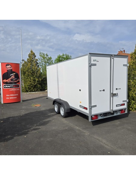 CRAFTMAX-2600-Tandem-Kofferanhaenger-Doppeltuer-4.26×1.75×1.94m-Unique-Sandwich-GFK-Oberflaeche-Innenleuchte-Stuetzen-100kmh-6