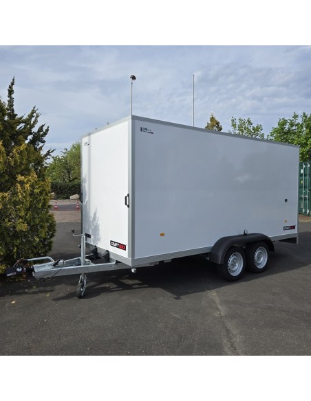CRAFTMAX-2600-Tandem-Kofferanhaenger-Doppeltuer-4.26×1.75×1.94m-Unique-Sandwich-GFK-Oberflaeche-Innenleuchte-Stuetzen-100kmh-3