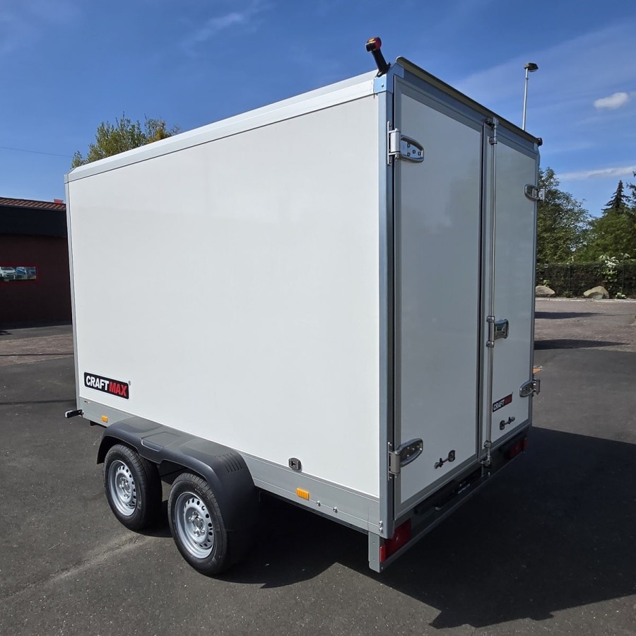 CRAFTMAX-Kofferanhaenger-Tandem-2000-Thermo-Sandwich-Paneele-GFK-Oberschicht-3.00×1.79x1.89m-100kmh-2