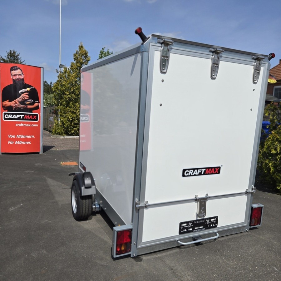 CRAFTMAX-1300-Hydraulischer-Absenkanhaenger-Motorradtransporter-ThermoSandwich-Kofferaufbau-5