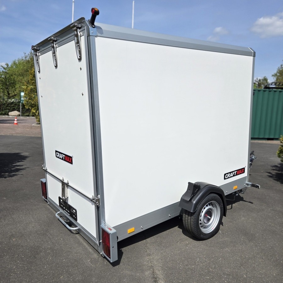 CRAFTMAX-1300-Hydraulischer-Absenkanhaenger-Motorradtransporter-ThermoSandwich-Kofferaufbau-3