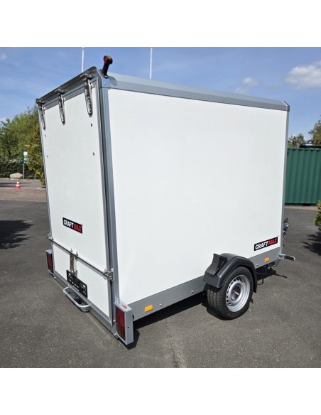 CRAFTMAX-1300-Hydraulischer-Absenkanhaenger-Motorradtransporter-ThermoSandwich-Kofferaufbau-3