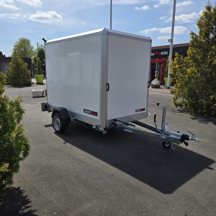 CRAFTMAX-1300-Hydraulischer-Absenkanhaenger-Motorradtransporter-ThermoSandwich-Kofferaufbau-4