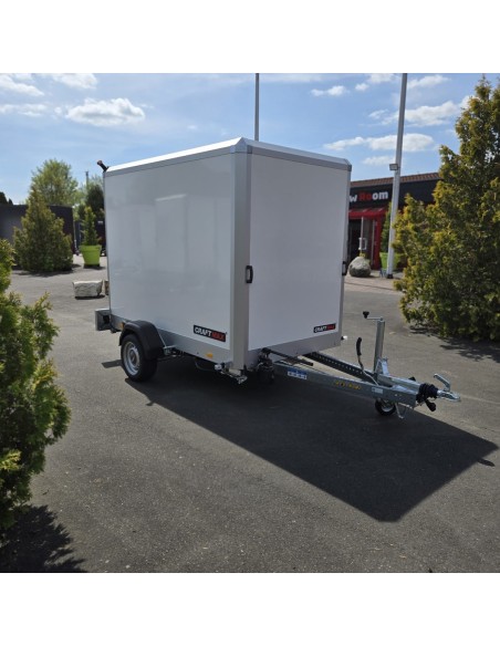 CRAFTMAX-1300-Hydraulischer-Absenkanhaenger-Motorradtransporter-ThermoSandwich-Kofferaufbau-4