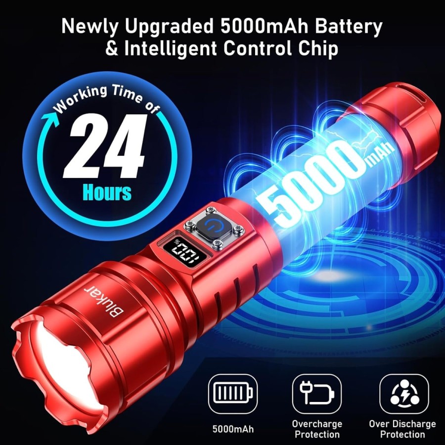 Taktische-Taschenlampe-mit-Zoom-Flashlight-5-Lichtmodi-inkl.-Ladegeraet-Koffer-500.000-Lumen-extrem-hell-1