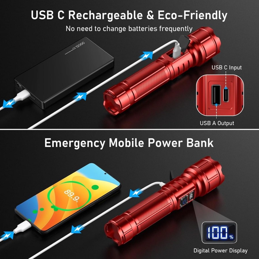 Taktische-Taschenlampe-mit-Zoom-Flashlight-5-Lichtmodi-inkl.-Ladegeraet-Koffer-500.000-Lumen-extrem-hell-3