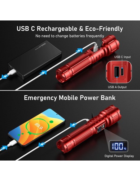 Taktische-Taschenlampe-mit-Zoom-Flashlight-5-Lichtmodi-inkl.-Ladegeraet-Koffer-500.000-Lumen-extrem-hell-3