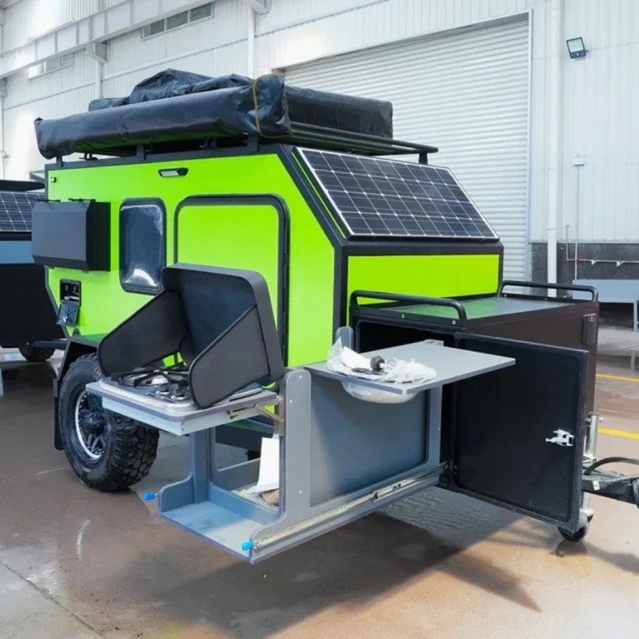 CRAFTMAX-OffRoad-Camping-Anhaenger-1300kg-Einachs-3.00x1.50x1.80m-mit-Klappe-nach-oben-Fenster-Tuer-100kmh-13