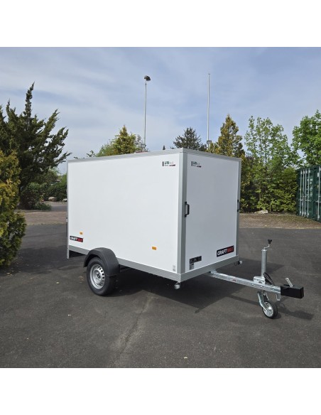 CRAFTMAX-750kg-Kofferanhaenger-zwei-Fluegeltueren-2.55×1.42×1.53m-Unique-Sandwichpanele-ungebremst-100kmh-5