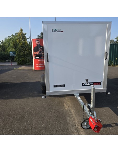 CRAFTMAX-750kg-Kofferanhaenger-zwei-Fluegeltueren-2.55×1.42×1.53m-Unique-Sandwichpanele-ungebremst-100kmh-8