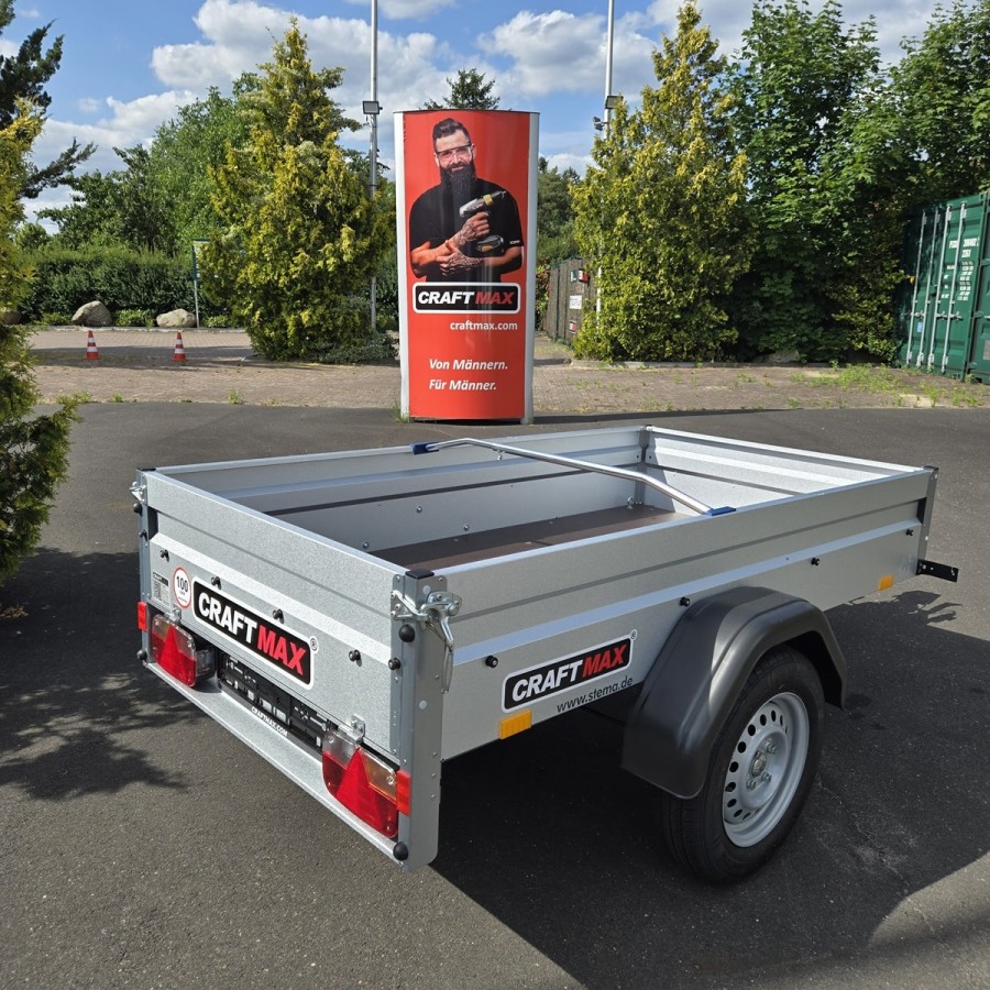 CRAFTMAX-Kastenanhaenger-850-gebremst-2.01×1.08×0.33m-V-Deichsel-100kmh-Zulassung-1