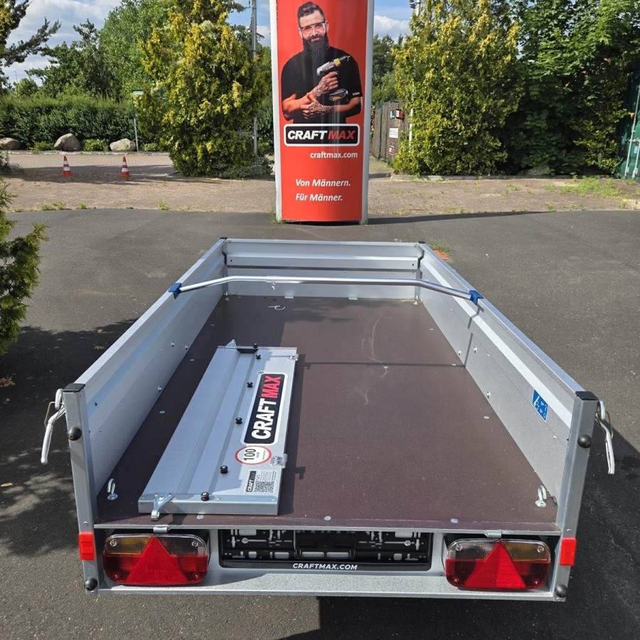 CRAFTMAX-Kastenanhaenger-850-gebremst-2.01×1.08×0.33m-V-Deichsel-100kmh-Zulassung-3