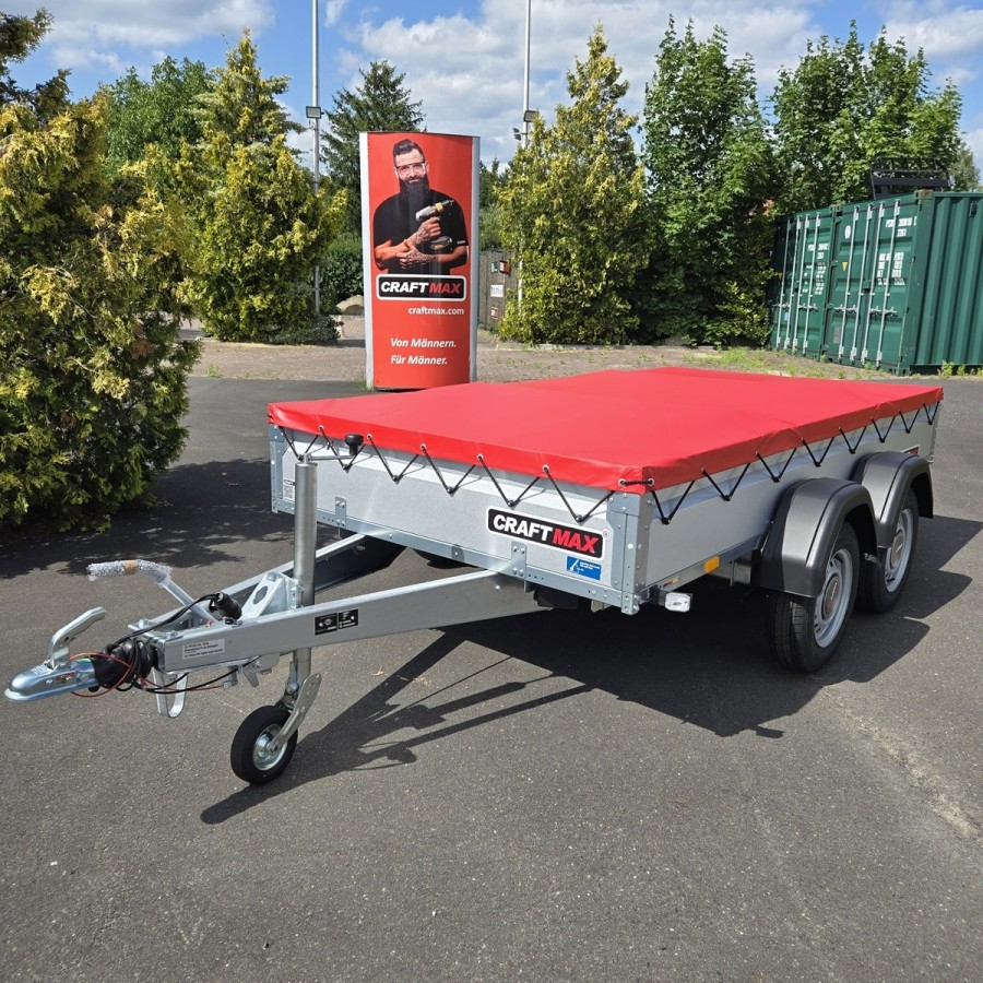 CRAFTMAX-2000-Tandem-Tieflader-PKW-Anhaenger-ALU-Zink-Bordwaende-3.01×1.53x0.35m-made-in-germany-10