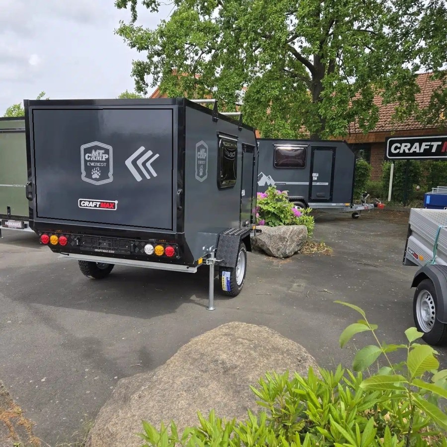 CRAFTMAX-OffRoad-Camping-Anhaenger-1300kg-Einachs-3.00x1.50x1.80m-mit-Klappe-nach-oben-Fenster-Tuer-100kmh-19