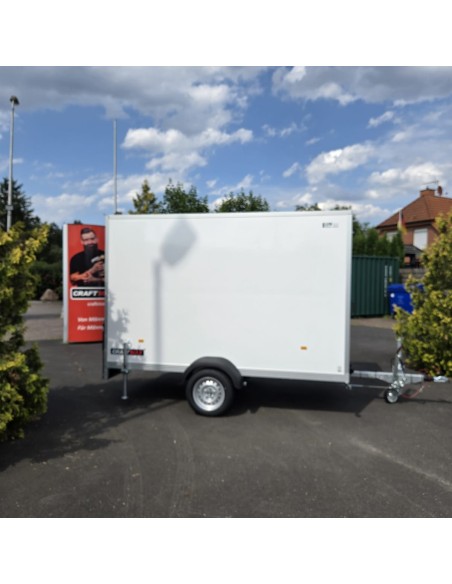 CRAFTMAX-Kofferanhaenger-1400-mit-Rampe-gebremst-super-leichte-Unique-Sandwichpanele-3.05×1.57x1.94m-100kmh-7