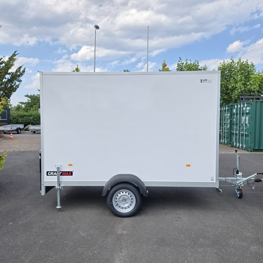 CRAFTMAX-Kofferanhaenger-1400-mit-Rampe-gebremst-super-leichte-Unique-Sandwichpanele-3.05×1.57x1.94m-100kmh-8