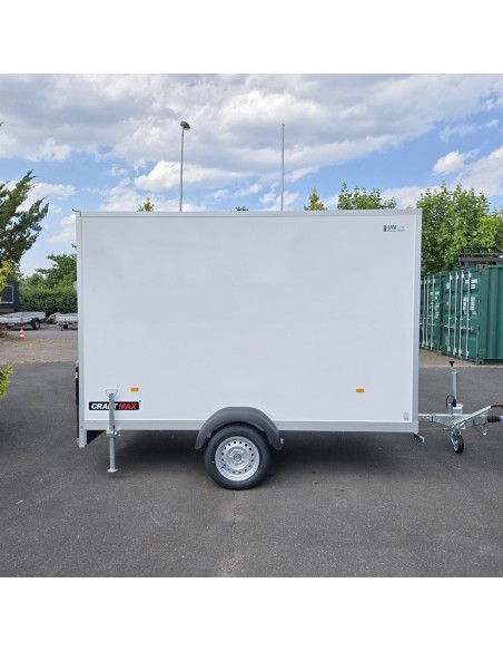 CRAFTMAX-Kofferanhaenger-1400-mit-Rampe-gebremst-super-leichte-Unique-Sandwichpanele-3.05×1.57x1.94m-100kmh-8
