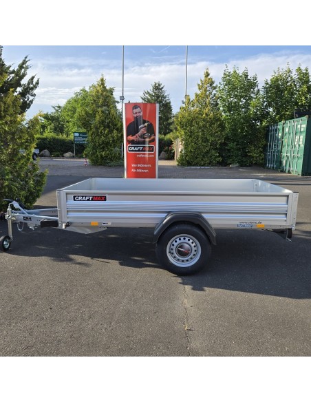 CRAFTMAX®-1300-ALU-Kastenanhaenger-2.51x1.28x0.35m-gebremst-V-Deichsel-100kmh-6