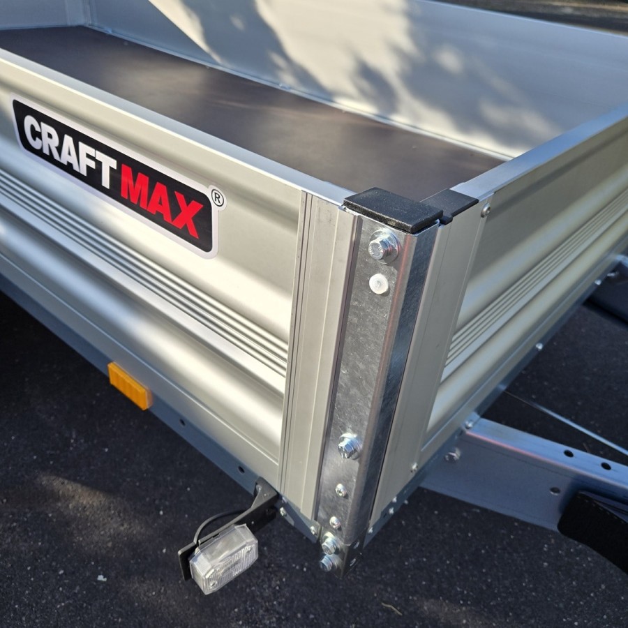 CRAFTMAX®-1300-ALU-Kastenanhaenger-2.51x1.28x0.35m-gebremst-V-Deichsel-100kmh-4