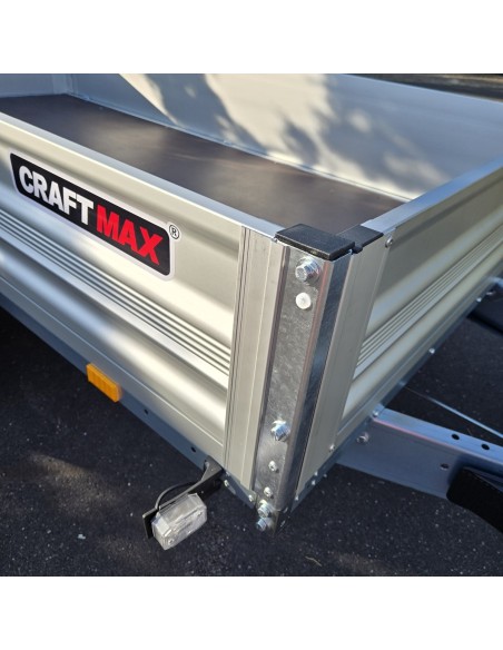 CRAFTMAX®-1300-ALU-Kastenanhaenger-2.51x1.28x0.35m-gebremst-V-Deichsel-100kmh-4