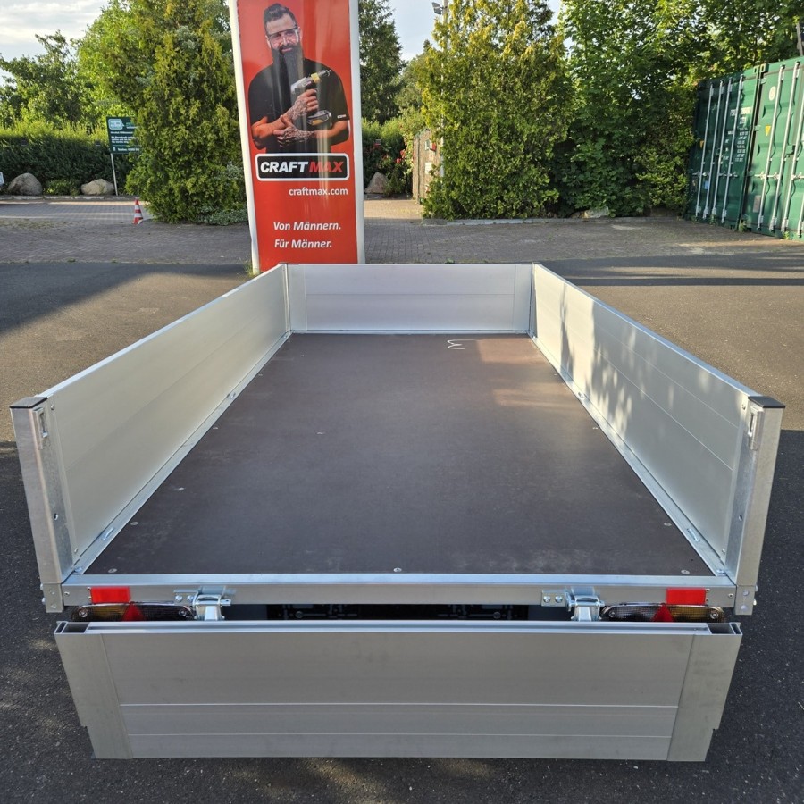 CRAFTMAX®-1300-ALU-Kastenanhaenger-2.51x1.28x0.35m-gebremst-V-Deichsel-100kmh-5