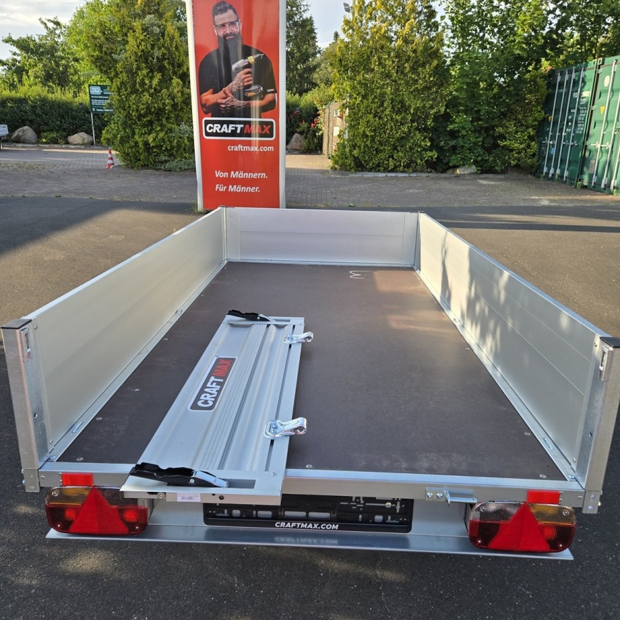 CRAFTMAX®-1300-ALU-Kastenanhaenger-2.51x1.28x0.35m-gebremst-V-Deichsel-100kmh-7