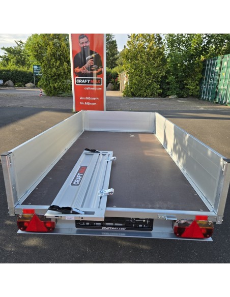 CRAFTMAX®-1300-ALU-Kastenanhaenger-2.51x1.28x0.35m-gebremst-V-Deichsel-100kmh-7