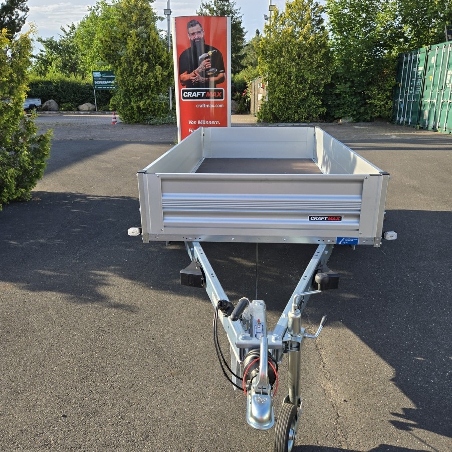 CRAFTMAX®-1300-ALU-Kastenanhaenger-2.51x1.28x0.35m-gebremst-V-Deichsel-100kmh-9