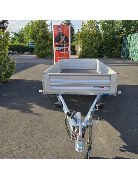 CRAFTMAX®-1300-ALU-Kastenanhaenger-2.51x1.28x0.35m-gebremst-V-Deichsel-100kmh-9