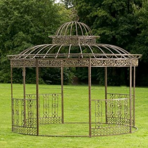 Luxus-Gartenpavillon-Runder-Rankpavillon-Palais-O-3.70m-im-prachtvollen-Rokoko-Stil-antikBronze-1