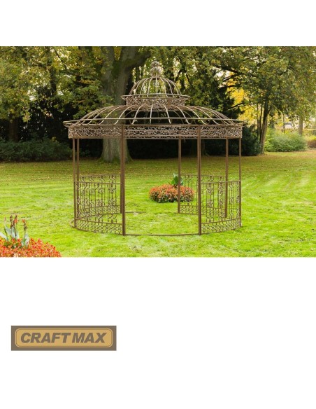 Luxus-Gartenpavillon-Runder-Rankpavillon-Palais-O-5.00m-Hoehe-4.45m-prachtvoller-Rokoko-Stil-antikBronze-1