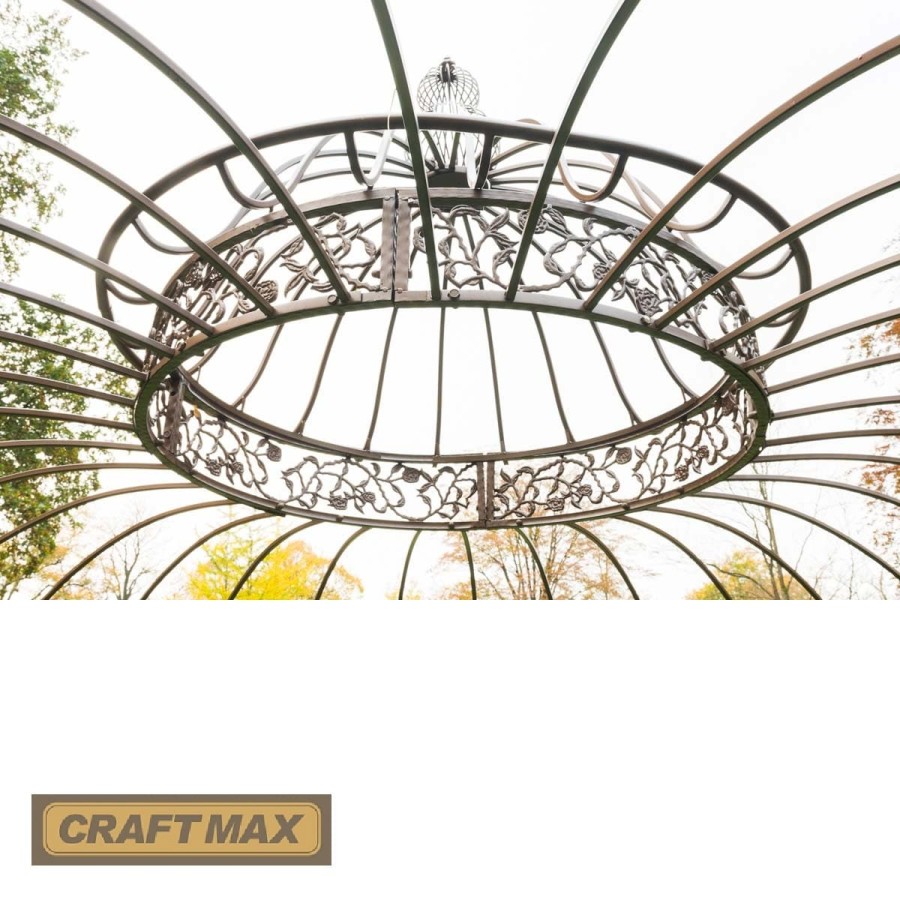 Luxus-Gartenpavillon-Runder-Rankpavillon-Palais-O-5.00m-Hoehe-4.45m-prachtvoller-Rokoko-Stil-antikBronze-3