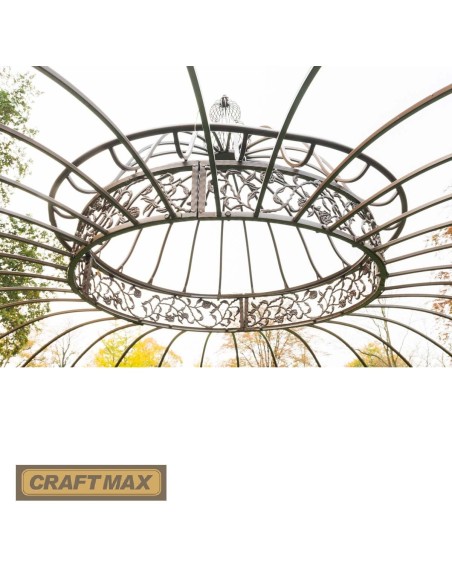 Luxus-Gartenpavillon-Runder-Rankpavillon-Palais-O-5.00m-Hoehe-4.45m-prachtvoller-Rokoko-Stil-antikBronze-3