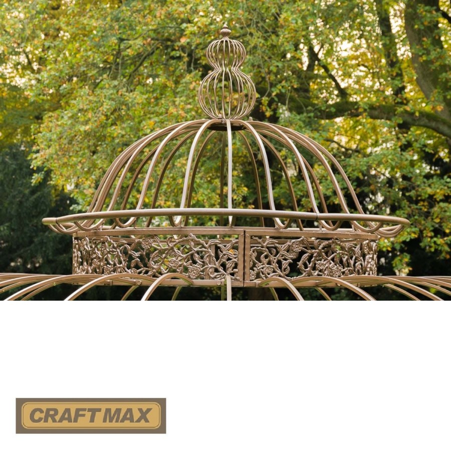 Luxus-Gartenpavillon-Runder-Rankpavillon-Palais-O-5.00m-Hoehe-4.45m-prachtvoller-Rokoko-Stil-antikBronze-2