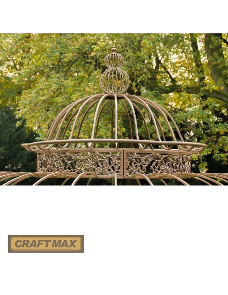 Luxus-Gartenpavillon-Runder-Rankpavillon-Palais-O-5.00m-Hoehe-4.45m-prachtvoller-Rokoko-Stil-antikBronze-2