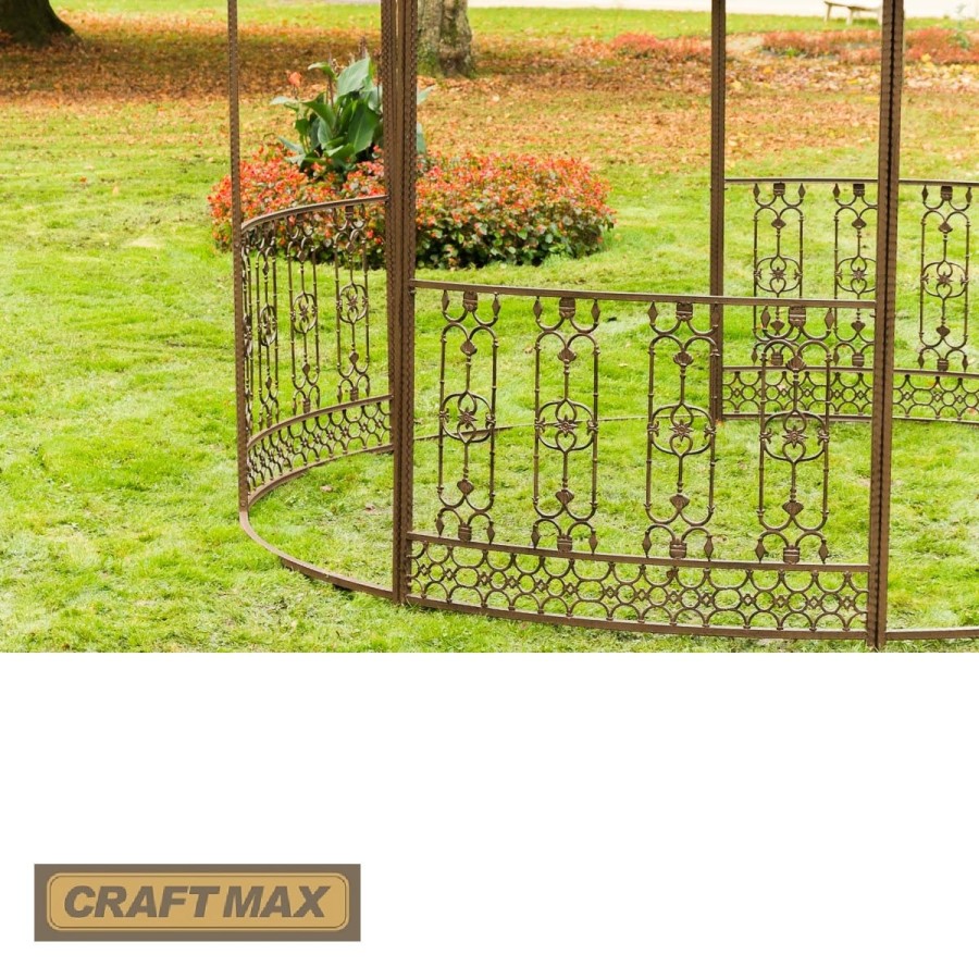 Luxus-Gartenpavillon-Runder-Rankpavillon-Palais-O-5.00m-Hoehe-4.45m-prachtvoller-Rokoko-Stil-antikBronze-5