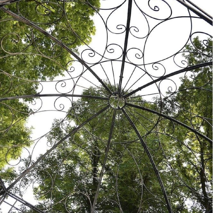 Romantischer-Jugendstil-Gartenpavillon-runder-Rosenpavillon-O-2.85m-Hoehe-3.10m-antik-bronze-7